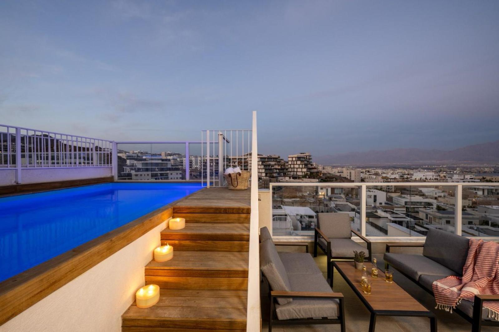 Mountain And Sea View - Penthouse With Private Pool Apartment Eilat Exterior foto